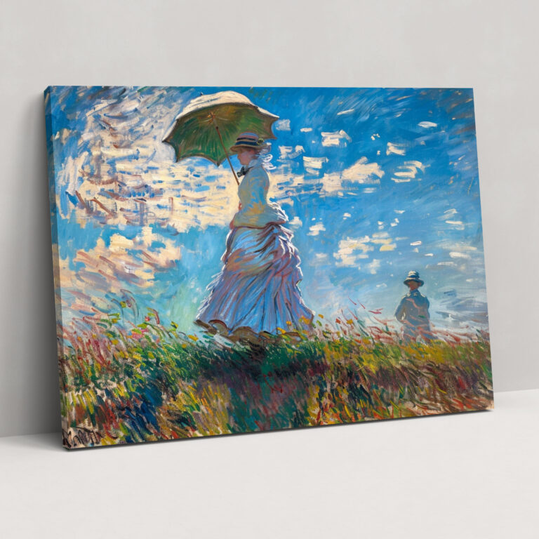 Claude Monet Woman With A Parasol Canvas Print - Claude Monet, Claude Monet, Wall Decoration, Canvas