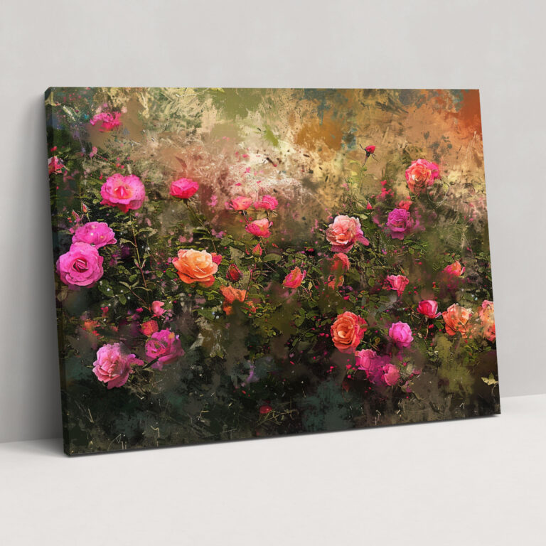 Glowing Rose Garden Claude Monet Wall Art - Claude Monet, Home Decoration, Wall Art, Claude Monet
