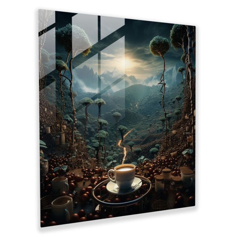 Coffee Wonderland Glass Print - Coffee, Wall Decoration, Coffee Wonderland Glass Print, Glass Wall Art