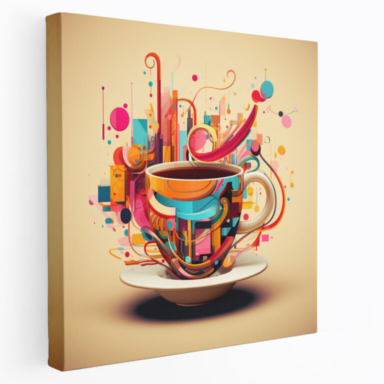 Coffee Canvas Print - Abstract Geometric Wall Art - Coffee, Abstract, Home Decoration, Wall Art