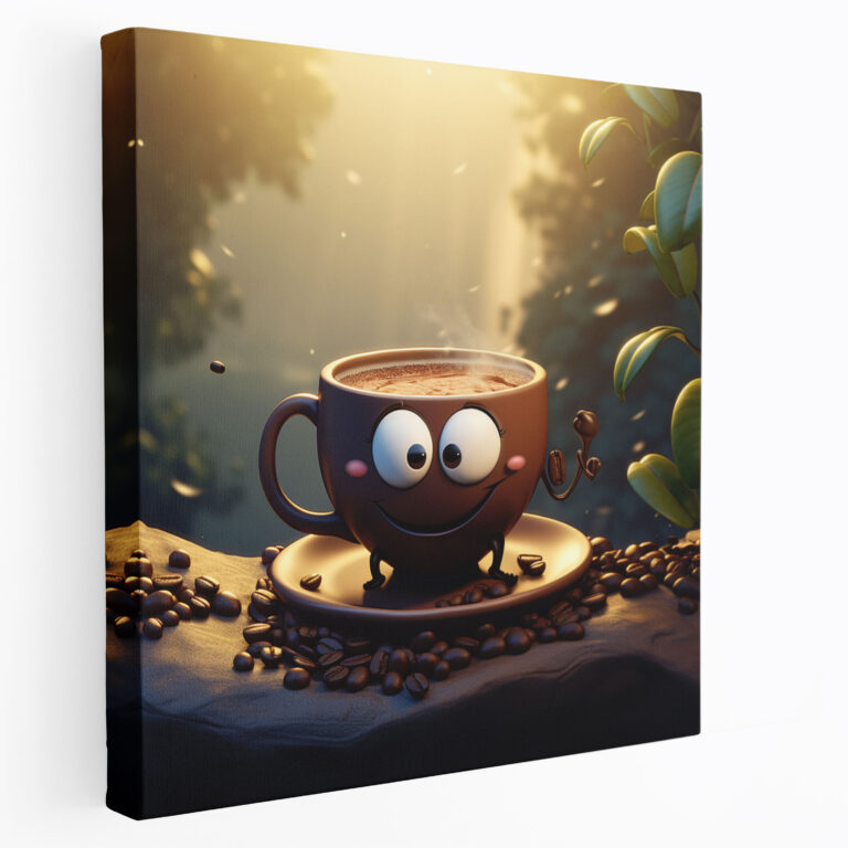 Coffee Wall Decoration - Whimsical Coffee Bean - Coffee, Whimsical, Coffee Bean, Wall Decoration