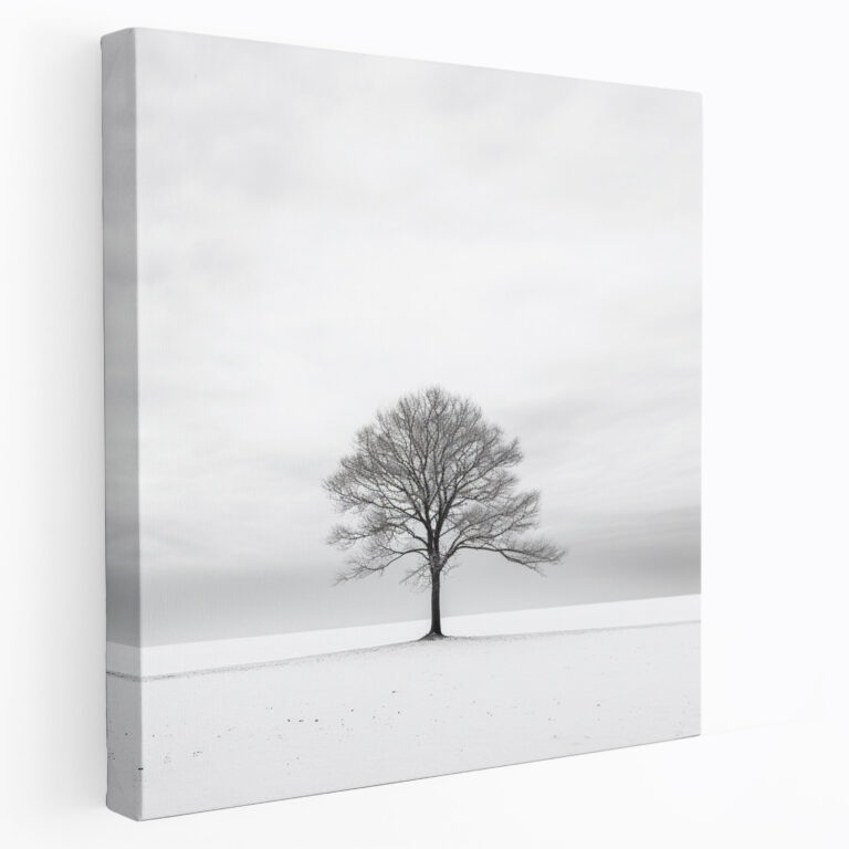 Cool Minimalist Canvas Print - Cool, Lone Tree, Minimalist, Wall Decoration