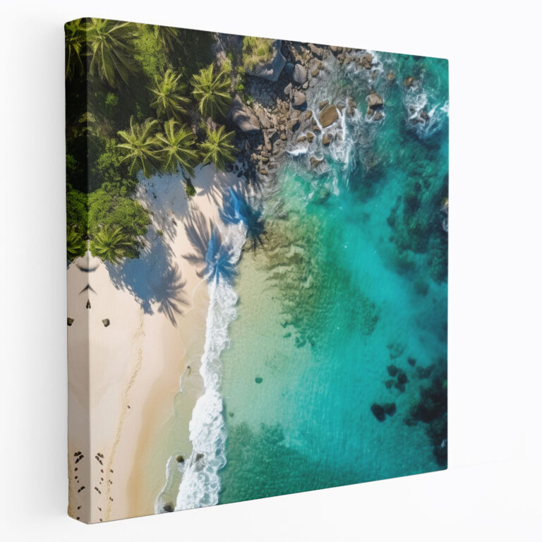 Cool Wall Art - Aerial View Tropical Paradise Canvas Print - Cool, Canvas Wall Art, Cool, Wall Art