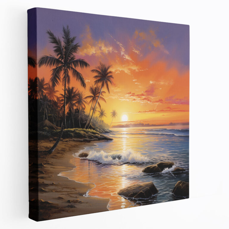 Cool Canvas Print - Serene Sunset - Cool, Canvas, Cool Canvas Print, Serene Beach