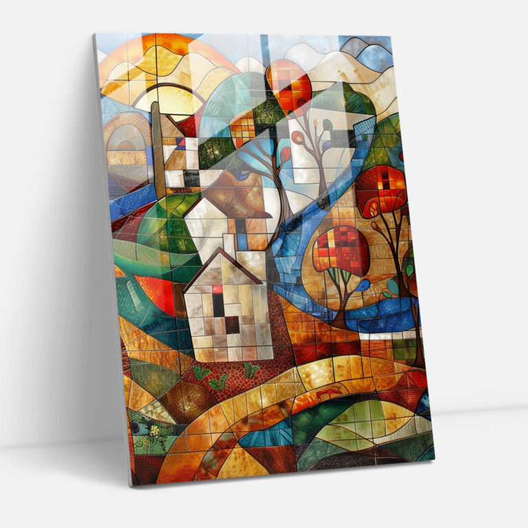 Cubism Glass Print Home Decoration - Cubism, Modern Art, Glass Print, Home Decoration