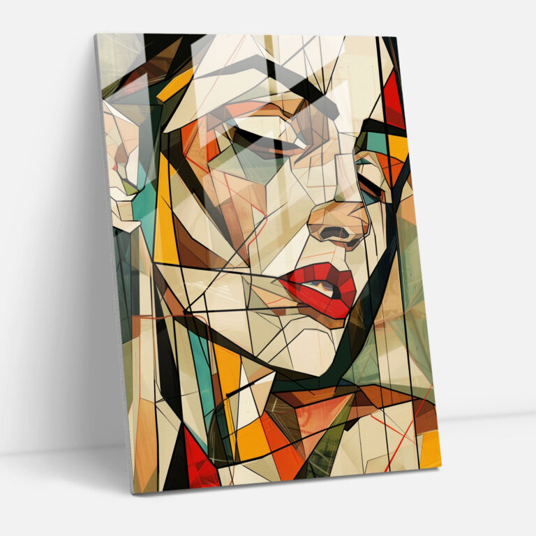 Distorted Features Cubism Modern Art - Cubism, Home Decoration, Glass Art, Cubism