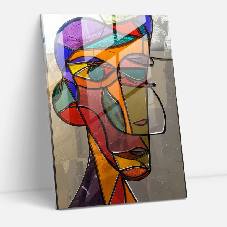 Cubism Glass Wall Art Picasso Inspired Portrait - Cubism, Wall Decoration, Home Decoration, Cubism