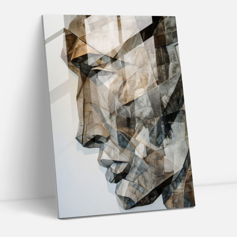 Fragmented Figures Cubism Wall Decoration - Cubism, Cubism, Modern Art, Glass Print
