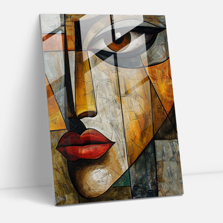 Distorted Portraits Cubism Wall Decoration - Cubism, Wall Decoration, Glass Print, Cubism