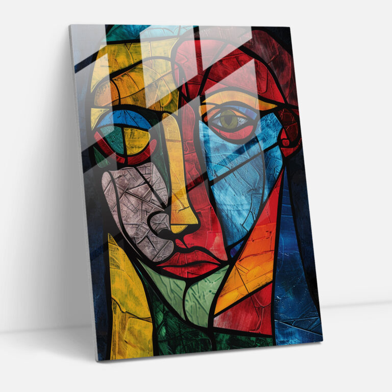 Picasso-Inspired Cubism Glass Print - Cubism, Home Decoration, Cubism, Modern Art