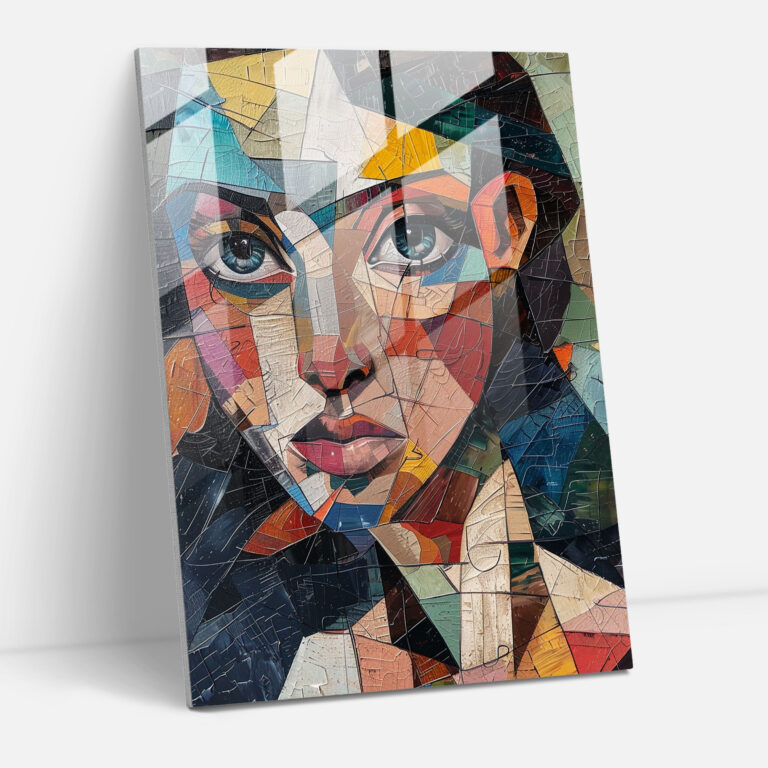 Cubism Woman Glass Wall Art - Cubism, Glass Wall Art, Glass Print, Glass Art