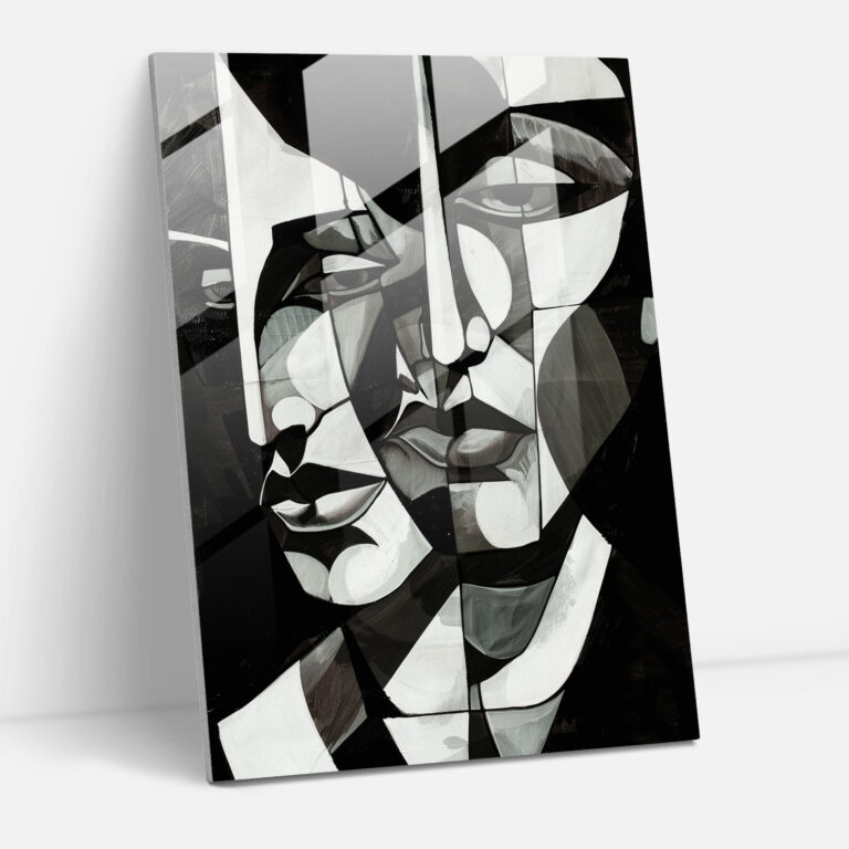 Black And White Cubism Home Decoration - Cubism, Cubism, Home Decoration, Modern Art