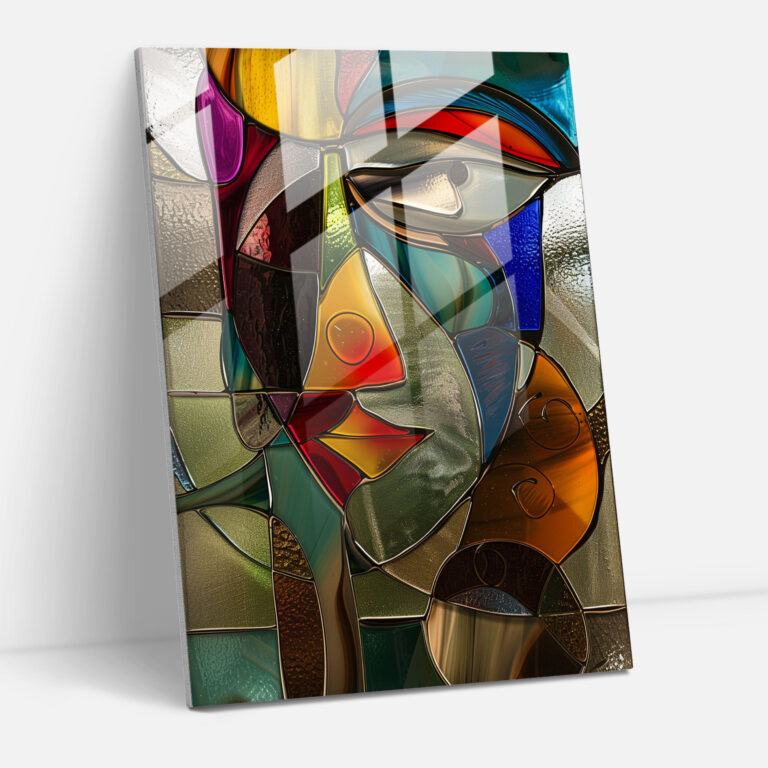 Whimsical Cubism Glass Art - Cubism, Glass Art, Glass Wall Art, Wall Decoration