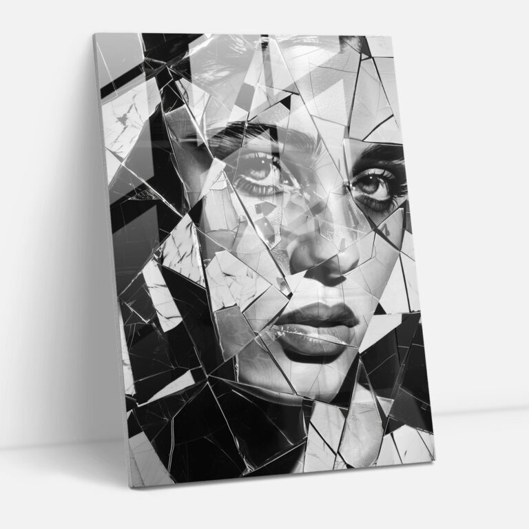 Cubism Woman Portrait Glass Wall Art - Cubism, Cubism, Glass Print, Home Decoration