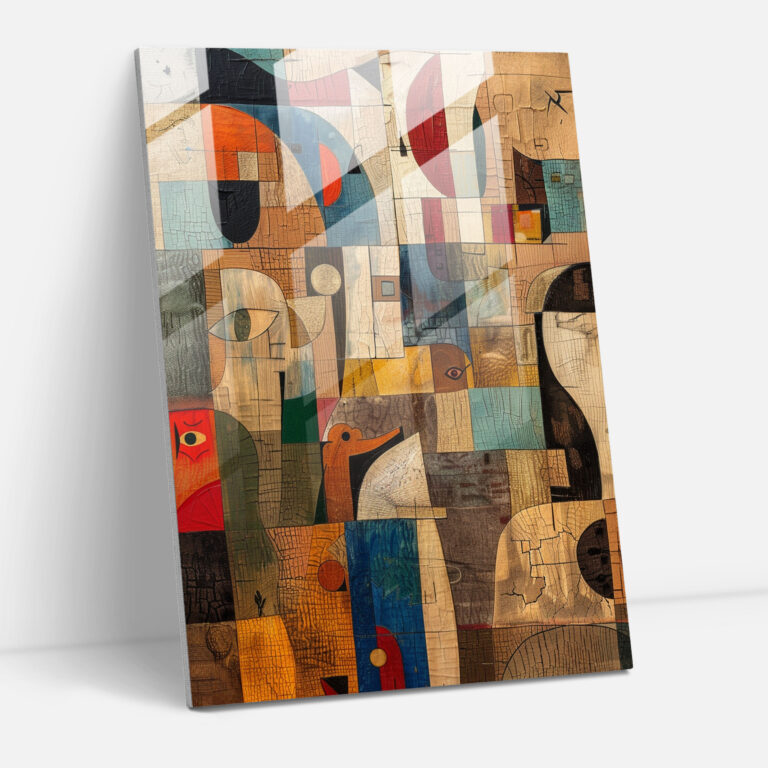 Cubism Landscape Glass Modern Art - Cubism, Glass Print, Modern Art, Glass Wall Art