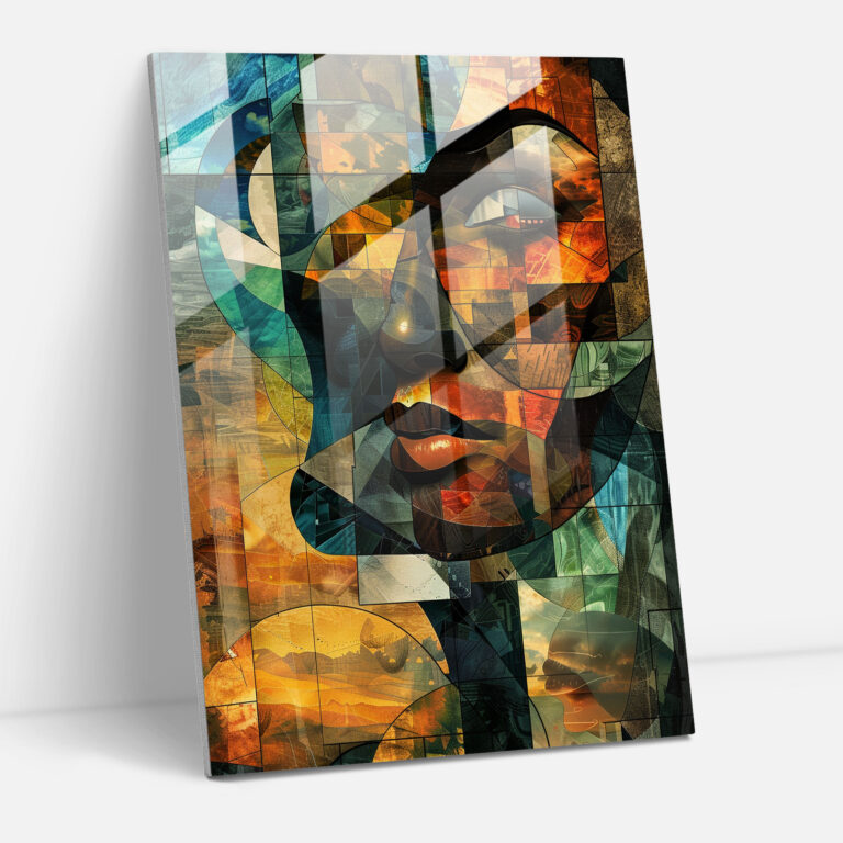 Cubism Glass Print Wall Decoration - Cubism, Home Decoration, Nature, Cubism