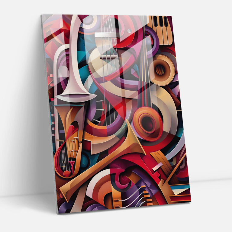 Cubism Glass Art Wall Decoration - Cubism, Wall Decoration, Cubism, Glass Print