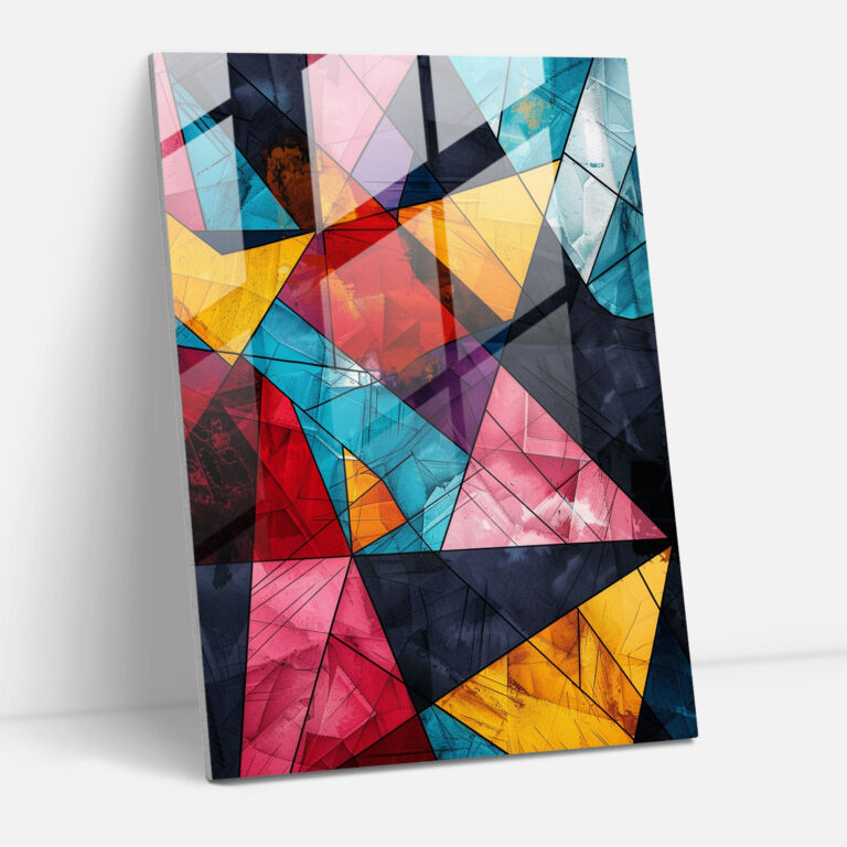 Cubism Patterns Glass Print - Cubism, Cubism, Glass Art, Wall Decoration