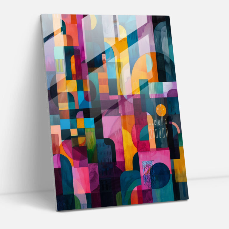 Cubism Glass Print - Cubism, Glass Wall Art, Wall Decoration, Home Decoration