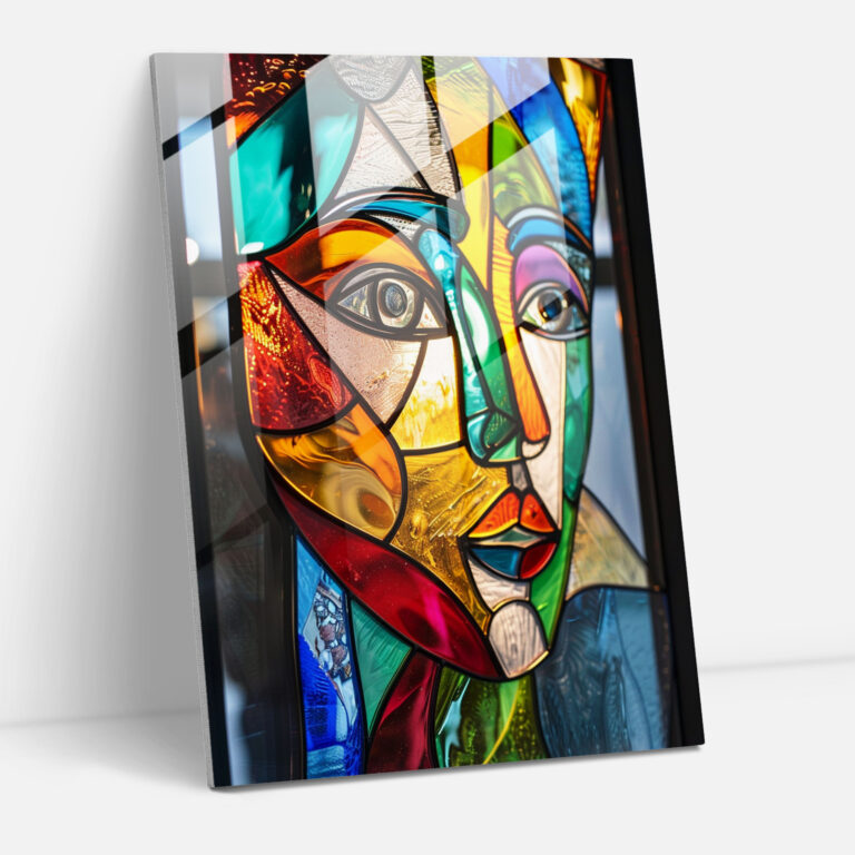 Picasso Style Cubism Glass Wall Art - Cubism, Home Decoration, Modern Art, Wall Decoration