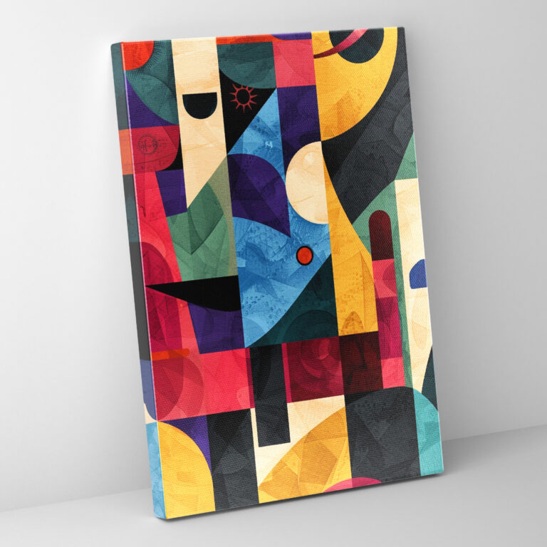 Cubism Geometric Canvas Print - Cubism, Canvas Wall Art, Cubism, Vibrant Colors
