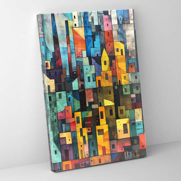 Cubism Geometric Shapes Canvas Print - Cubism, Canvas Print, Wall Art, Cubism