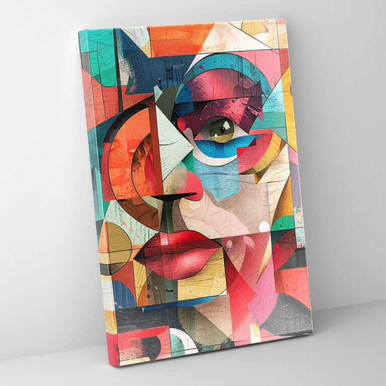 Cubism Interlocking Shapes Wall Decoration - Cubism, Canvas, Canvas Wall Art, Wall Art