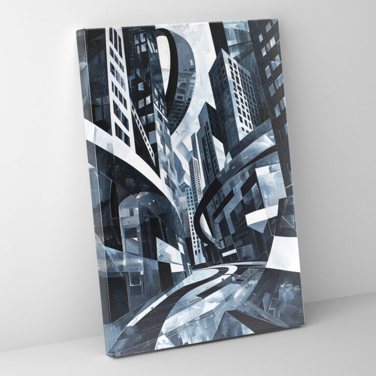Cubism Cityscape Wall Decoration - Cubism, Canvas, Home Decoration, Cubism