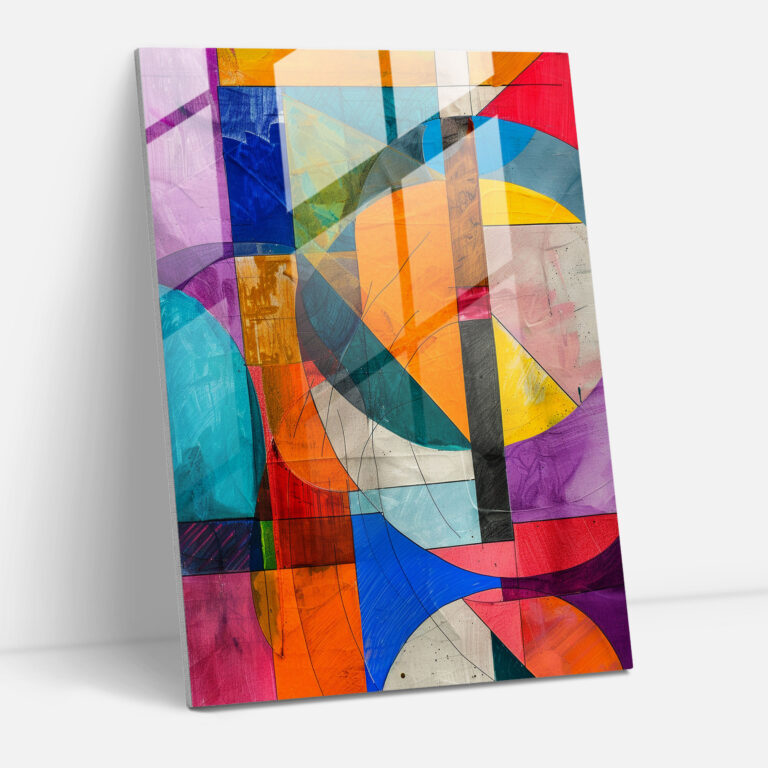 Dadaism Glass Print - Abstract Shapes - Dadaism, Glass Wall Art, Modern Art, Wall Decoration