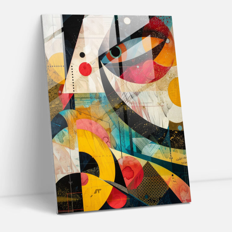 Dadaism Wall Decoration - Surreal Shapes - Dadaism, Glass Wall Art, Wall Decoration, Surreal Colors