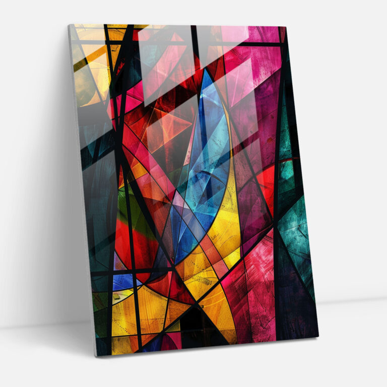 Dadaism Glass Print - Abstract Geometric Shapes - Dadaism, Glass Print, Glass Art, Dadaism