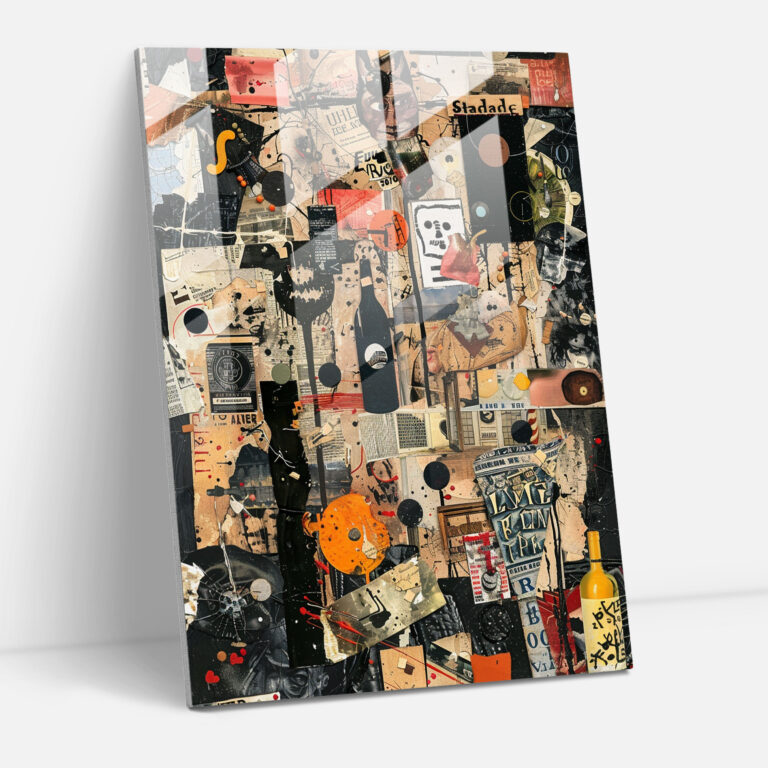 Dadaism Wall Decoration - Random Objects Collage - Dadaism, Dadaism, Glass Print, Wall Decoration