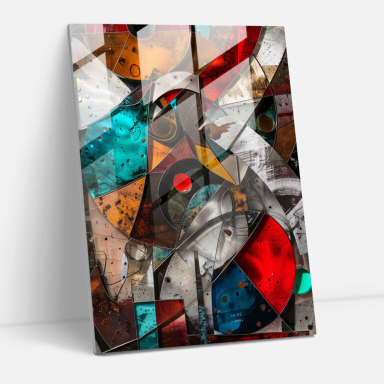 Dadaism Glass Wall Art - Chaotic Composition - Dadaism, Glass Wall Art, Glass Art, Glass Print