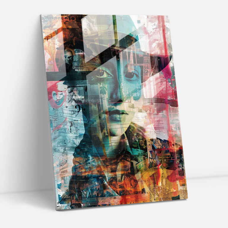 Dadaism Art Glass Print - Playful Mix - Dadaism, Home Decoration, Words, Glass Wall Art