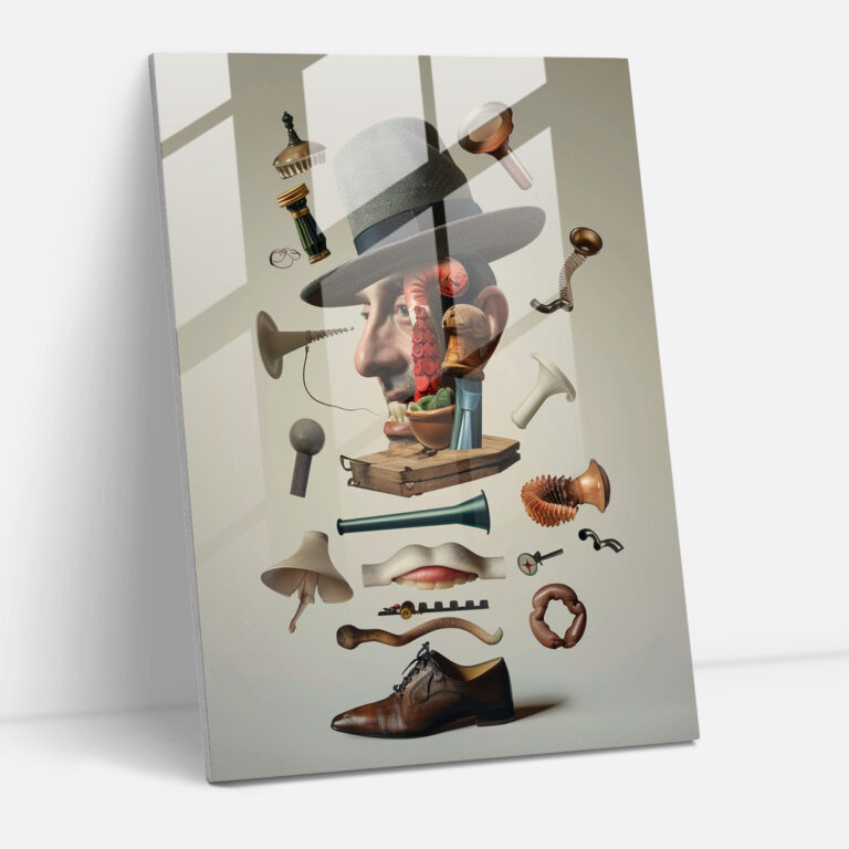 Surreal Dadaism Glass Wall Art - Dadaism, Modern Art, Dadaism Art Style, Glass Art