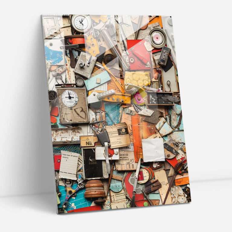 Dadaism Wall Decoration - Collage Of Random Objects And Words - Dadaism, Random Objects, Unique Art, Wall Decoration