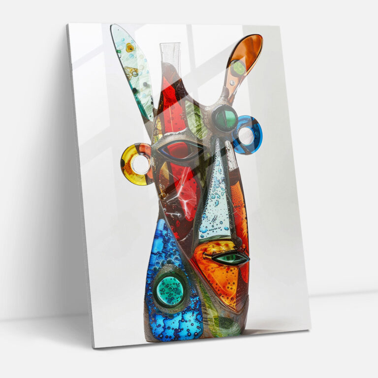 Dadaism Glass Art - Playful Combination Of Textures And Colors - Dadaism, Home Decoration, Modern Art, Glass Art