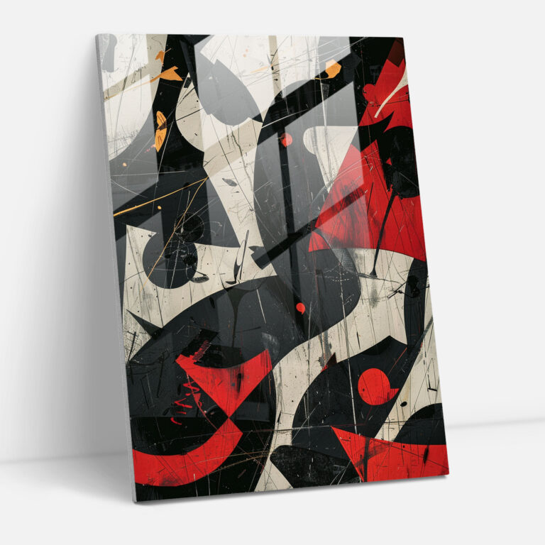 Dadaism Glass Print - Dadaism, Glass Wall Art, Dadaism Art Style, Modern Art