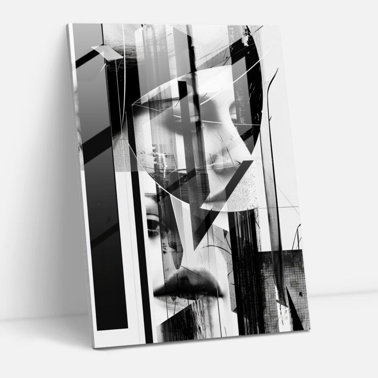 Dadaism Glass Art - Bold Typography - Dadaism, Home Decoration, Dadaism, Glass Wall Art