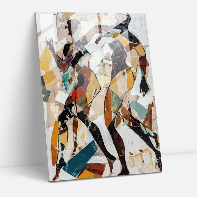 Dadaism Modern Art - Abstract Figures - Dadaism, Figurative Art, Glass Wall Art, Glass Print