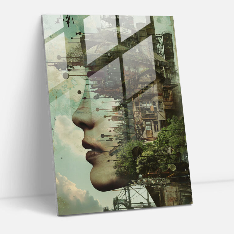 Dadaism Glass Wall Art Wall Decoration - Dadaism, Glass Wall Art, Dadaism Art Style, Modern Art