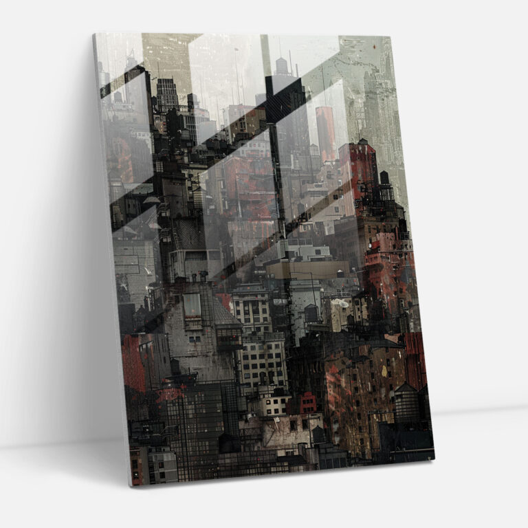 Dystopian Dadaism Glass Wall Art - Dadaism, Dadaism Art Style, Home Decoration, Modern Art