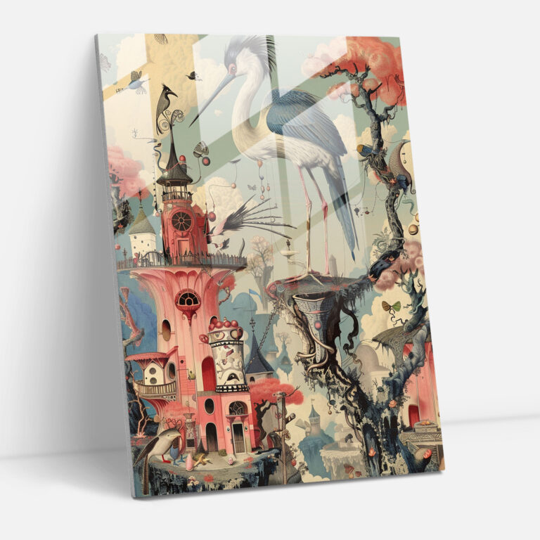 Whimsical Dadaism Glass Wall Art - Dadaism, Dadaism Art Style, Wall Decoration, Home Decoration