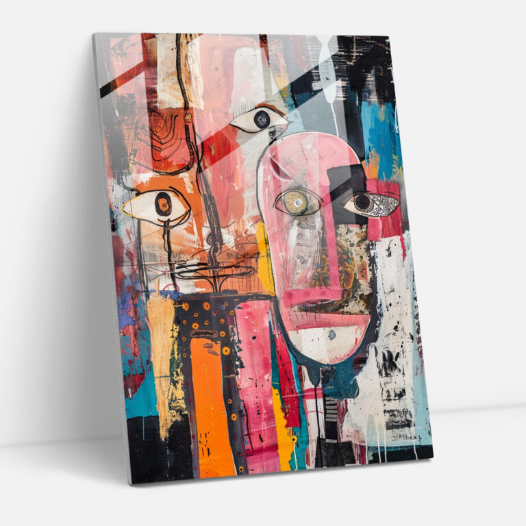 Nonsensical Dadaism Glass Print - Dadaism, Glass Wall Art, Dadaism, Wall Decoration