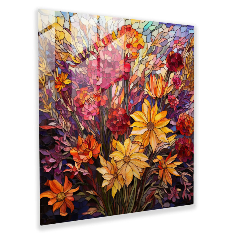 Dry Flower Glass Print - Dry Flower, Glass Print, Home Decoration, Mesmerizing Brilliance