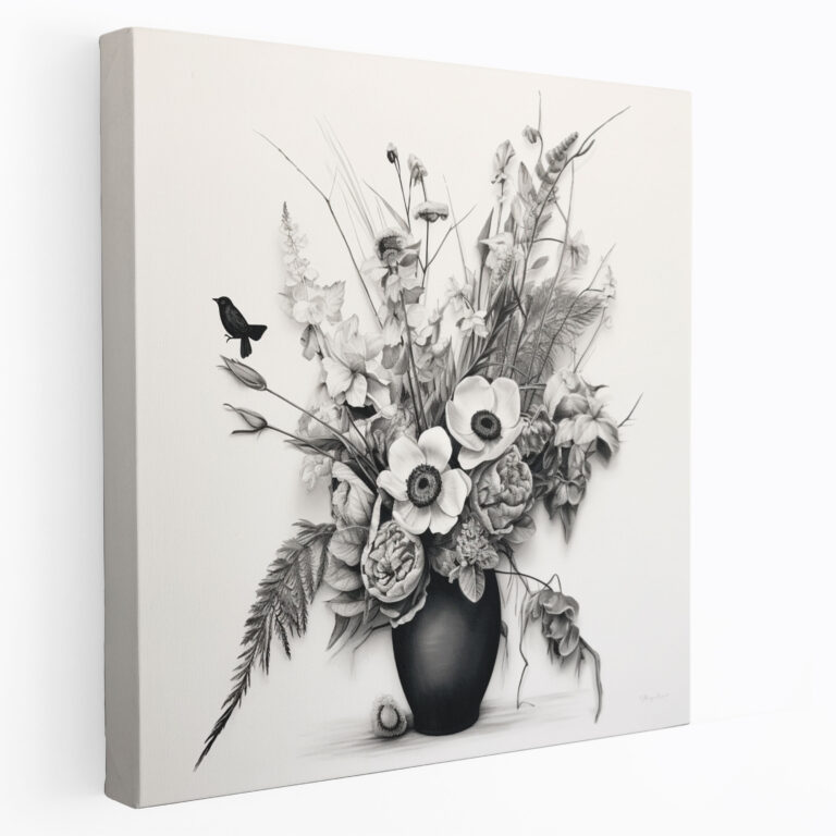 Realistic Dry Flower Charcoal Sketch - Dry Flower, Shapes, Dried Flower Arrangements, Dry Flower