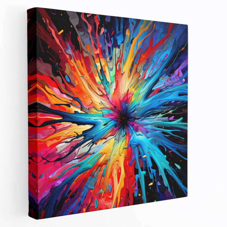Dope Abstract Canvas Print - Dope, Wall Art, Neon Colors, Intricate Pattern