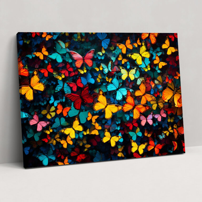 Dried Butterflies Photorealistic Collection Kaleidoscope Canvas Wall Art - Dried Butterflies, Dried Butterflies Photorealistic Collection, Canvas, Home Decoration