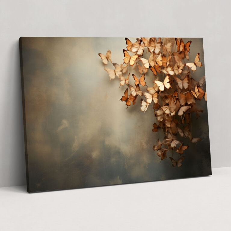 Dried Butterflies Photorealistic Collection Flight Canvas Print - Dried Butterflies, Wall Decoration, Wall Art, Canvas