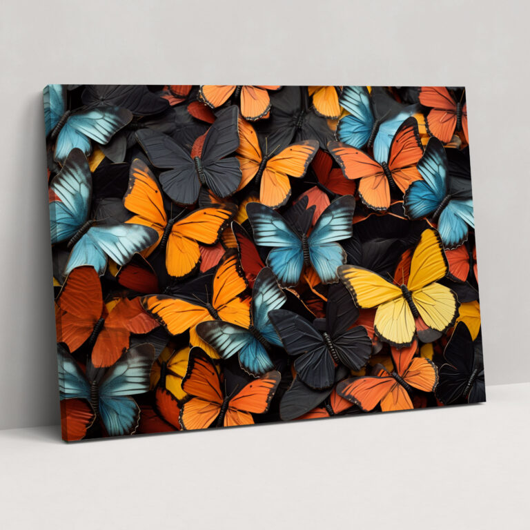 Dried Butterflies Photorealistic Collection Canvas Print - Dried Butterflies, Canvas Print, Canvas Wall Art, Nature Art